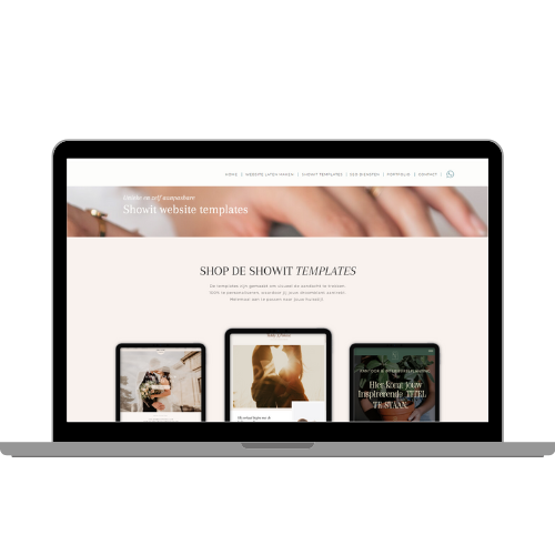Gebruik een showit website template om snel van start te gaan.